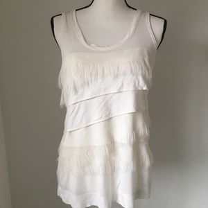 XX1 Cream Feather - Ruffle Top Size / Small